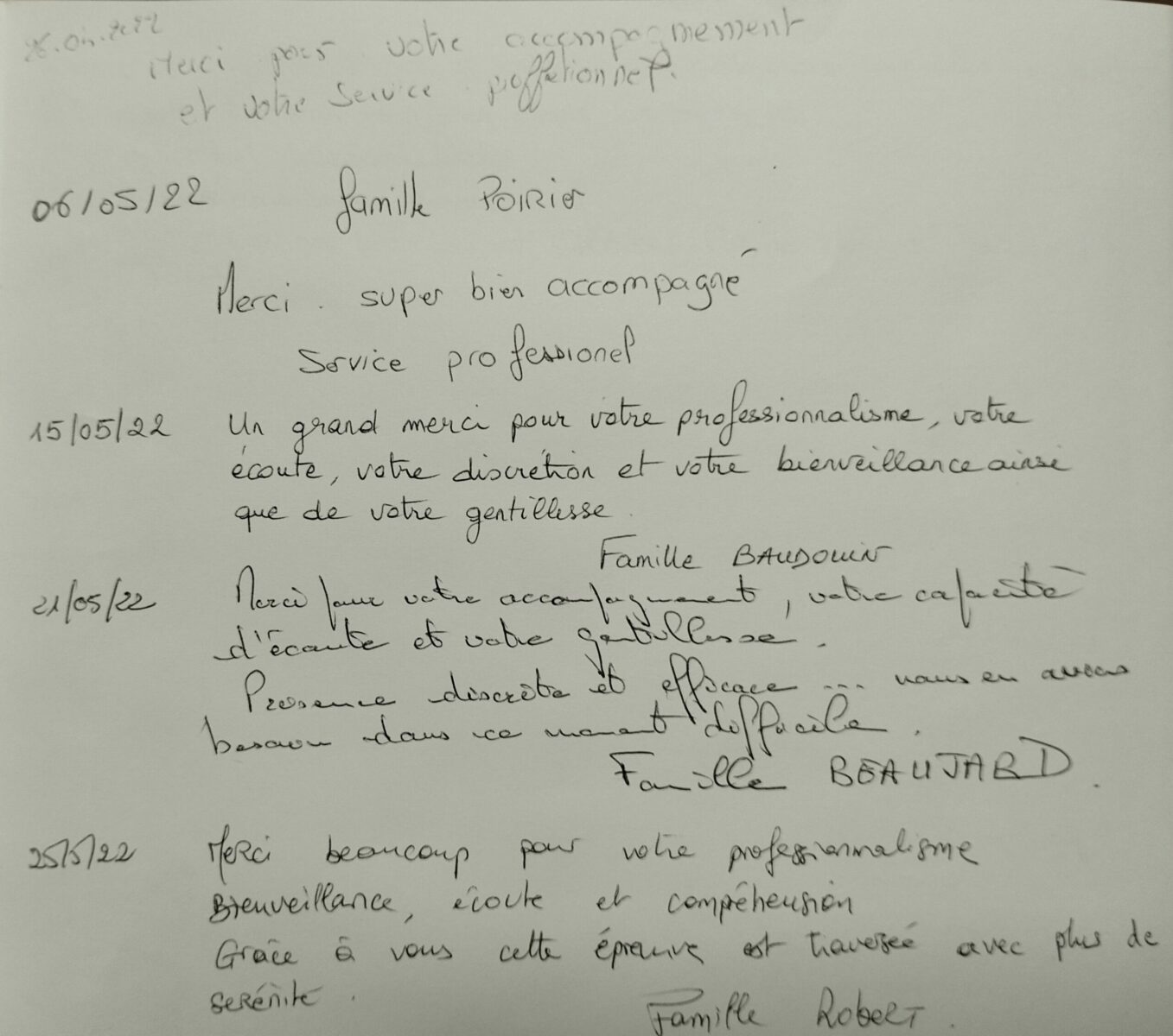 Pompes Funebres St Mars La Jaille Famille POIRIER Famille BAUDOUIN Famille BEAUJARD Et Famille ROBERT